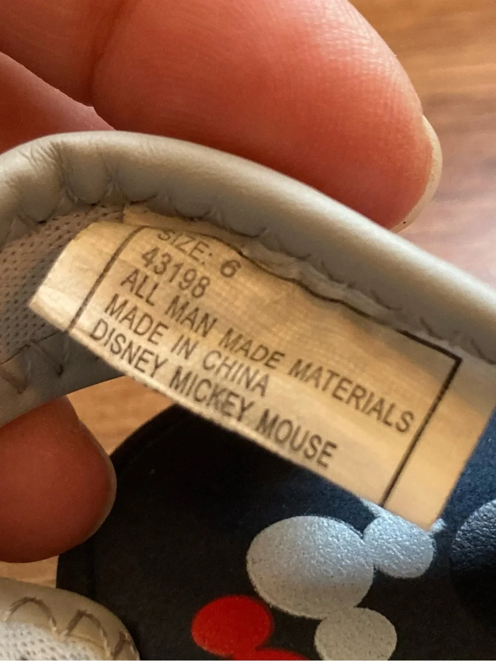 5/$15 Disney Mickey Mouse Navy and Red Kids Sandals 6